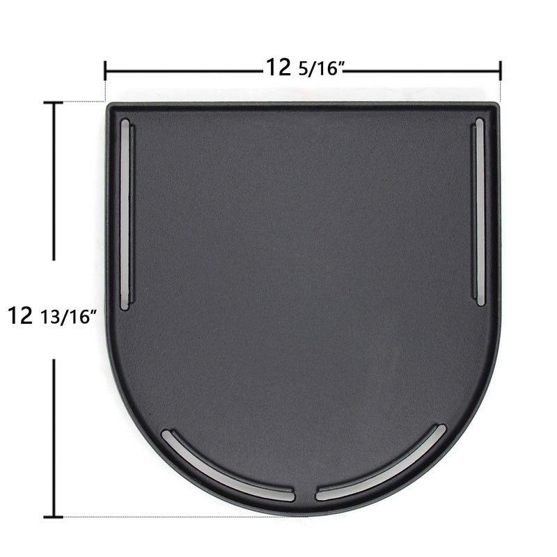 Hongso Matte Cast Iron Griddle for Coleman Roadtrip Swaptop Grill, Parts for Coleman Road Trip 285 225, Flat Half Grill Griddle Pan of Coleman Roadtrip Grill Accessories, 12 13/16" x 12 5/16", 1-pk - Image 3